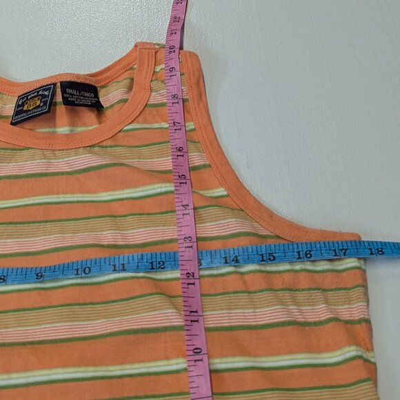 Two Tank Tops XS/S Gap and Route 66 Tie Tied Blue Orange Striped - Picture 8 of 15